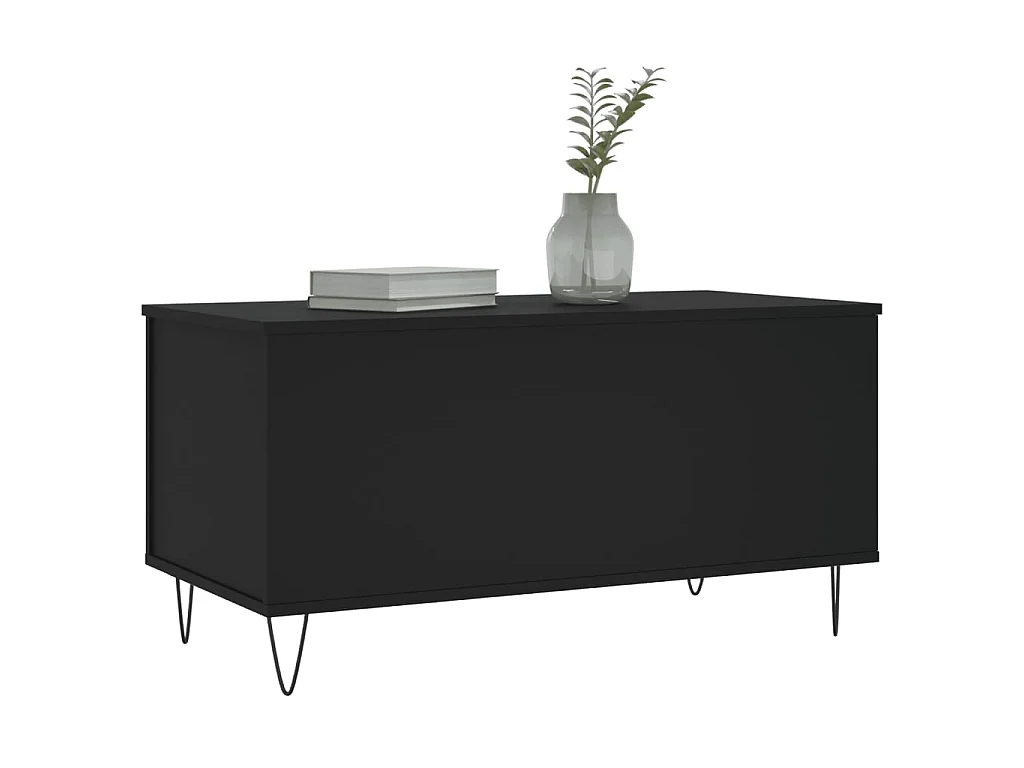 Table basse relevable Noir 90x44,5x45 cm Bois d'ingénierie OFR93287 BonneVie Meuble