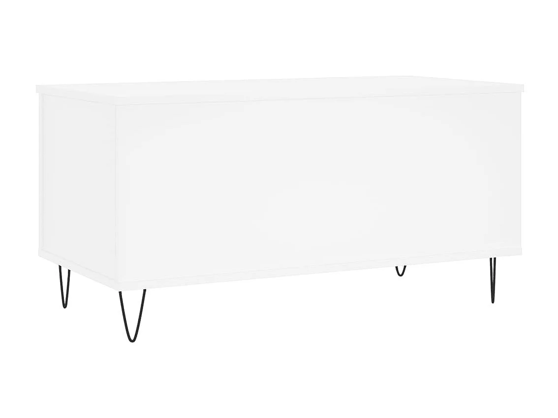 Table basse relevable Blanc 90x44,5x45 cm Bois d'ingénierie OFR26339 BonneVie Meuble