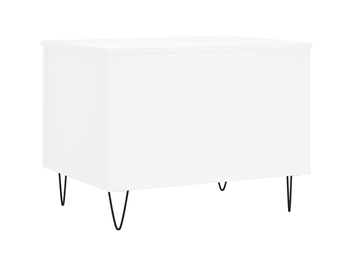 Table basse relevable Blanc 60x44,5x45 cm Bois d'ingénierie OFR67048 BonneVie Meuble