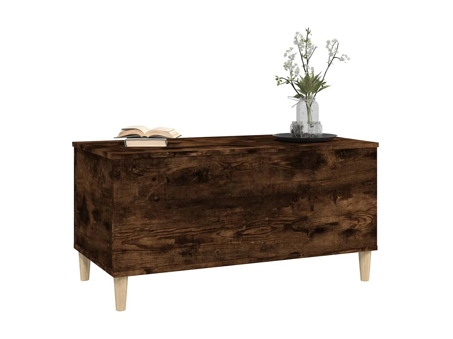 Mesa de centro madera contrachapada roble ahumado 90x44,5x45 cm ES771440