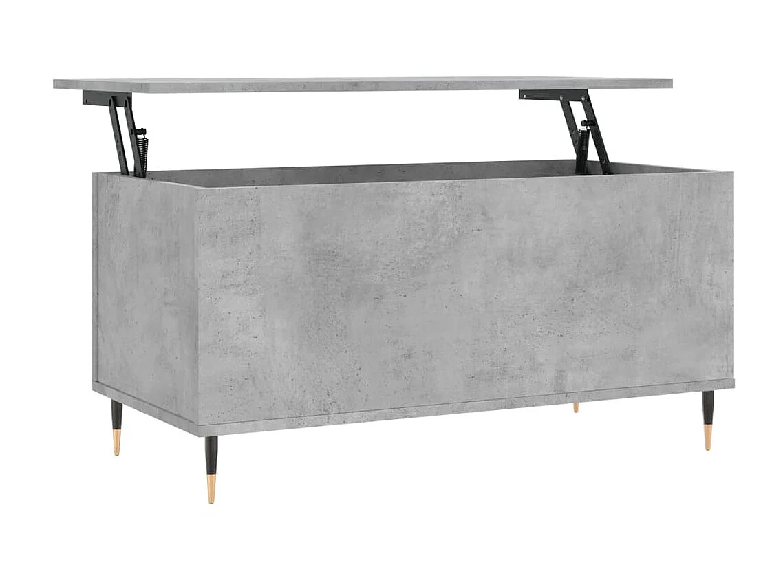 Mesa de centro madera contrachapada gris hormigón 90x44,5x45 cm ES568053