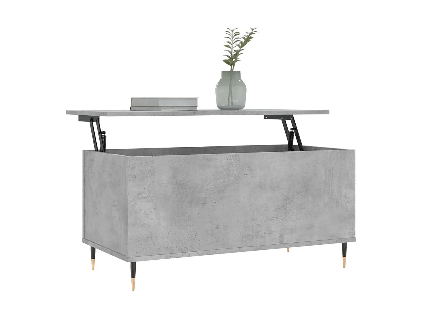 Mesa de centro madera contrachapada gris hormigón 90x44,5x45 cm ES568053