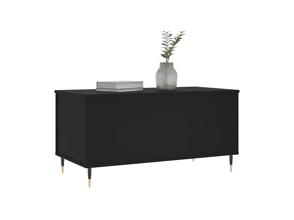 Mesa de centro madera contrachapada negro 90x44,5x45 cm ES993039