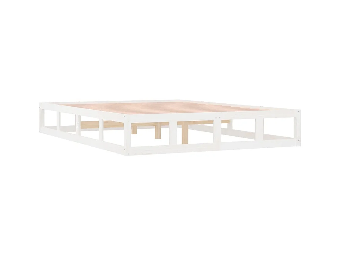 Lit-160x200 cm Blanc Bois massif EGGB36900