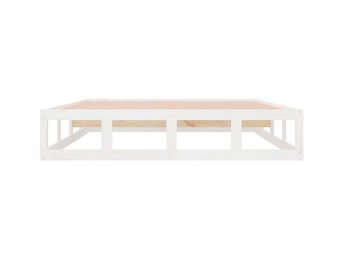 Lit-160x200 cm Blanc Bois massif EGGB36900