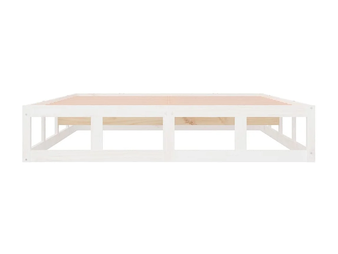 Lit-160x200 cm Blanc Bois massif EGGB36900