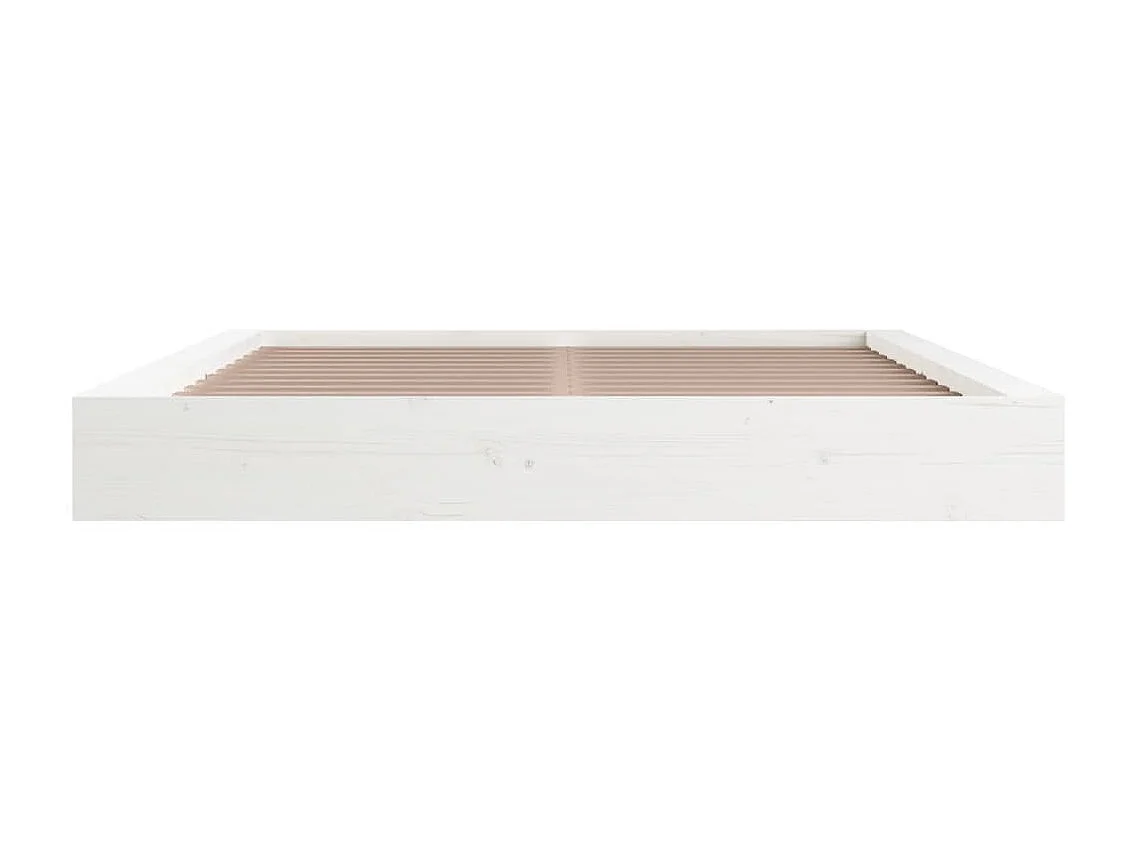 Lit-160x200 cm Blanc Bois massif EGGB43989