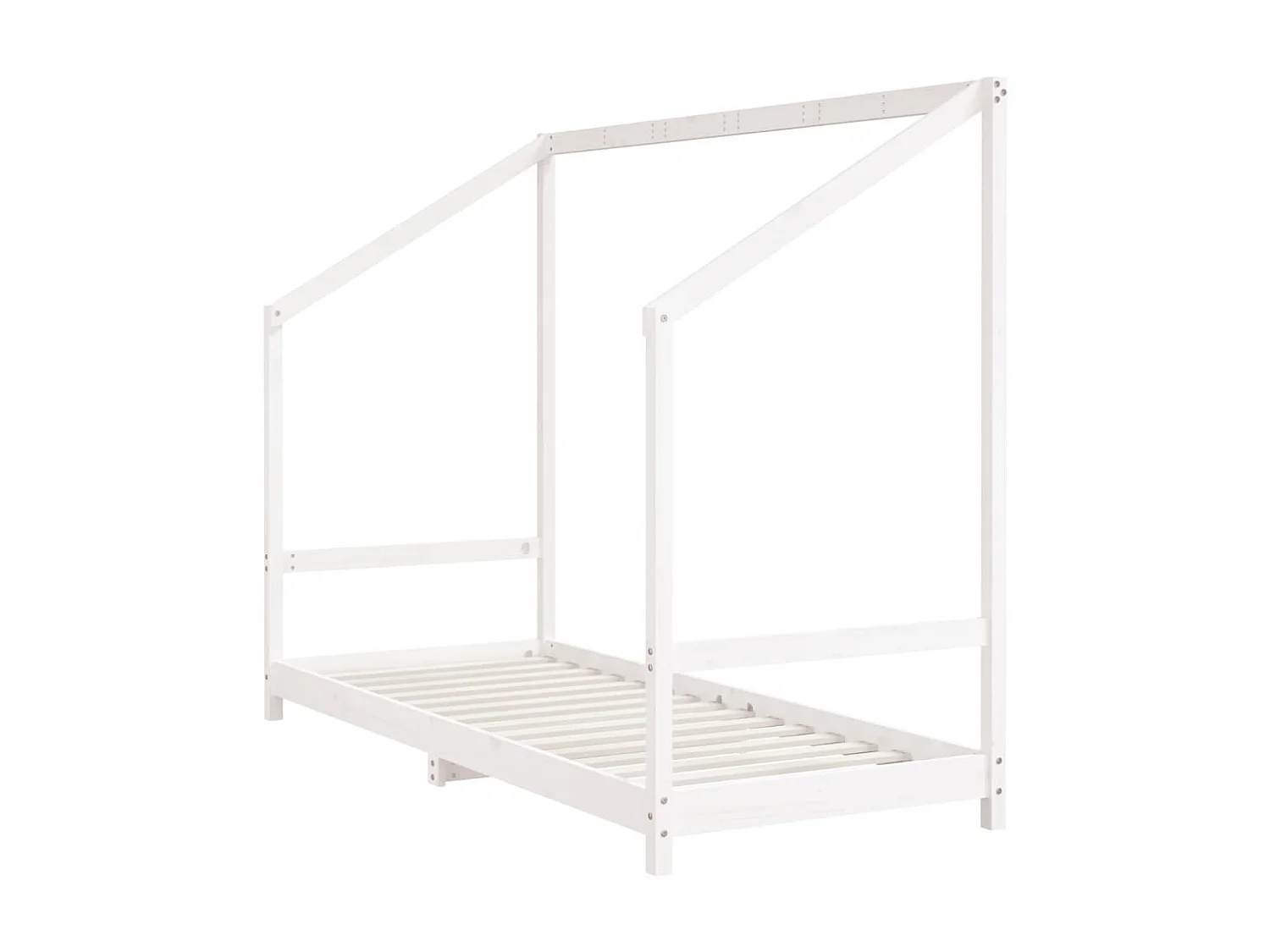 Cama infantil 2x(80x200) cm pinho maciço branco PT307252