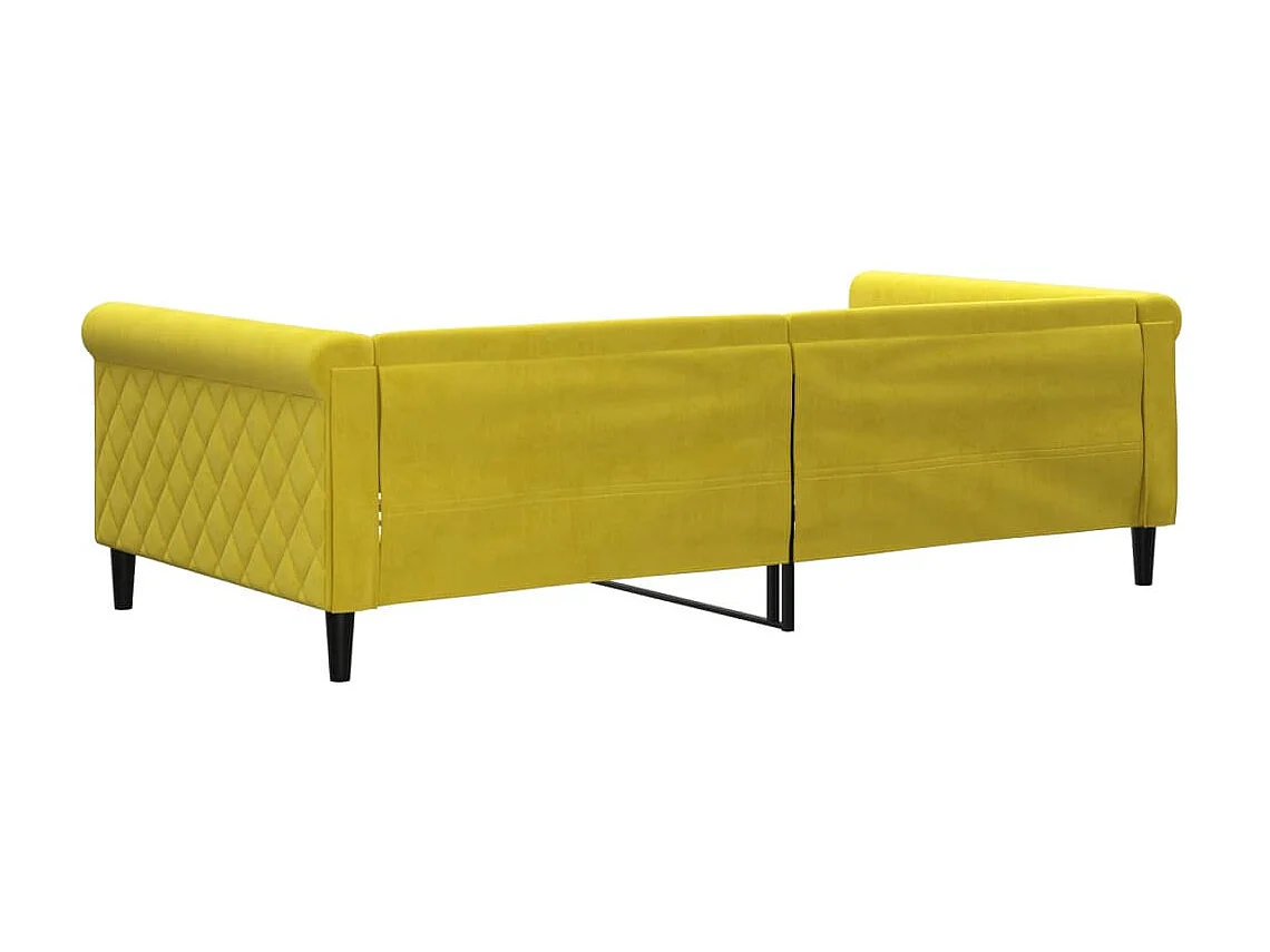 Lit-100x200 cm de repos jaune velours EGGB41824