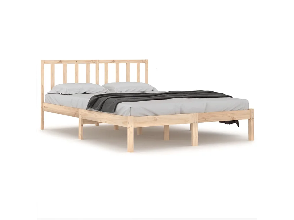 Lit-120x190 cm bois de pin massif petit double EGGB13580