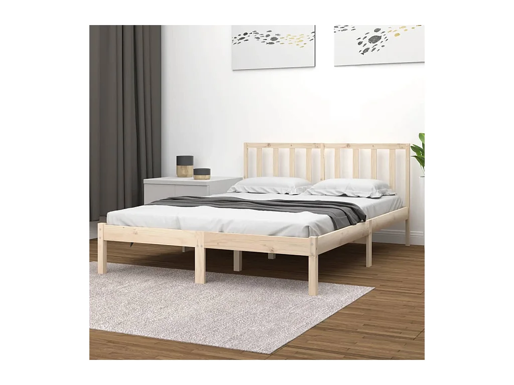 Lit-120x190 cm bois de pin massif petit double EGGB13580