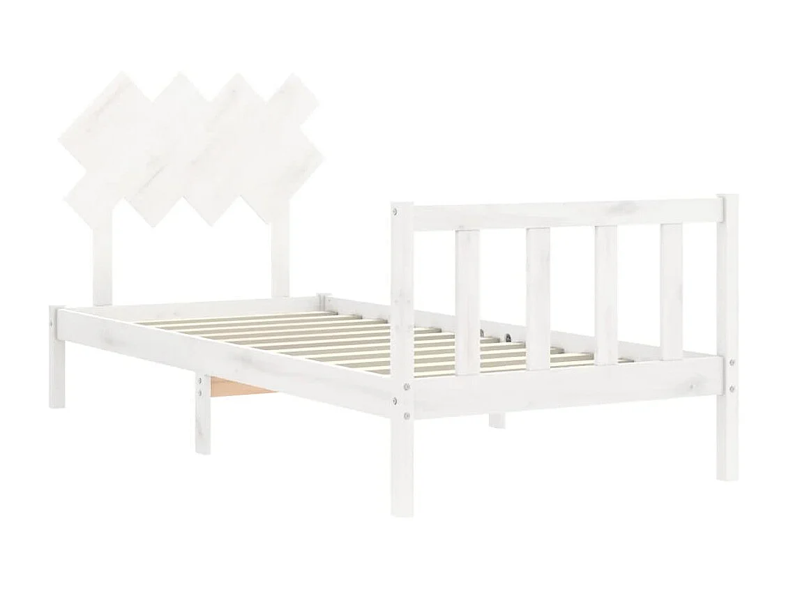 Cama com cabeceira 90x200 cm madeira maciça PT294586