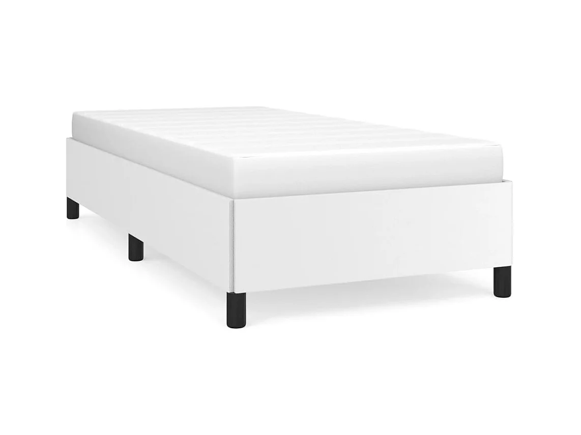 Lit-90x190 cm Blanc Similicuir EGGB83146