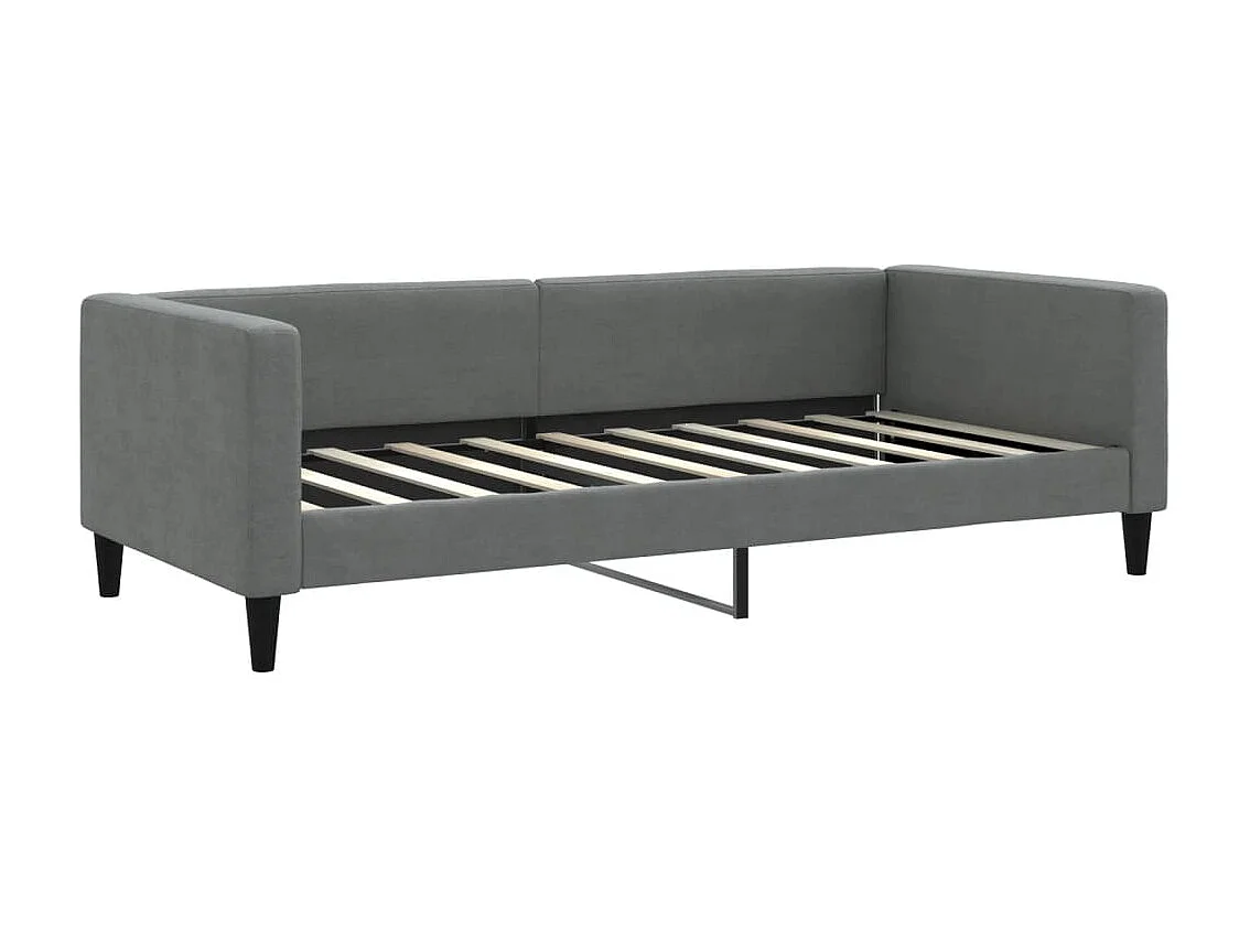 Lit-90x190 cm de repos gris foncé tissu EGGB83537
