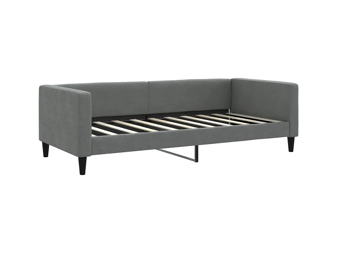 Cama 80x200 cm tela gris oscuro ES97707
