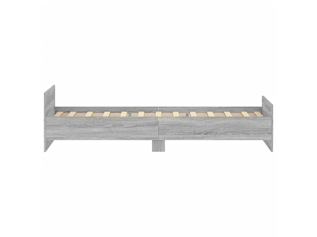 Lit-90x190 cm sonoma gris bois d'ingénierie EGGB95493