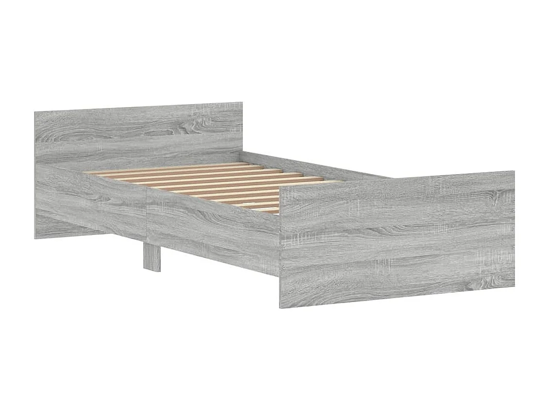 Bedframe bewerkt hout grijs sonoma eikenkleurig 90x190 cm NL73167