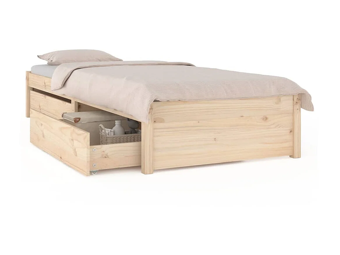 Cama 90x190 cm con cajones ES21963