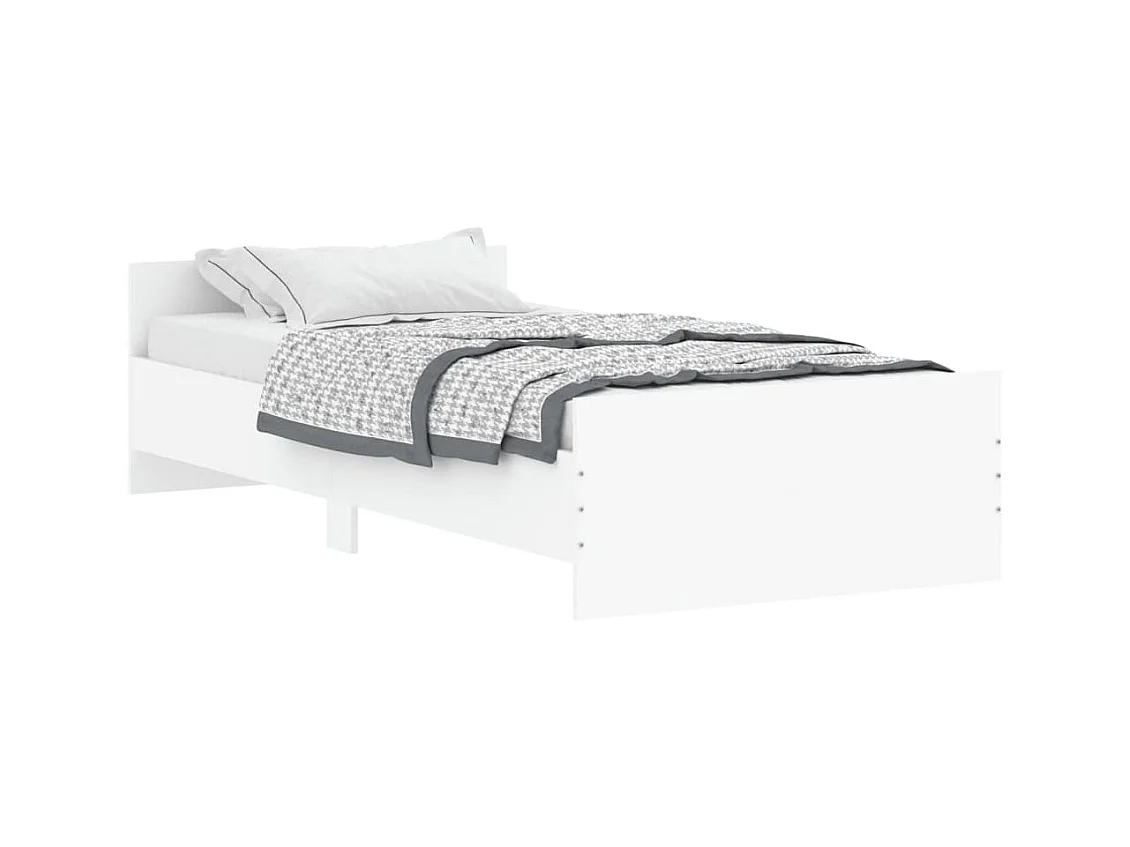 Bedframe bewerkt hout wit 90x190 cm NL20737