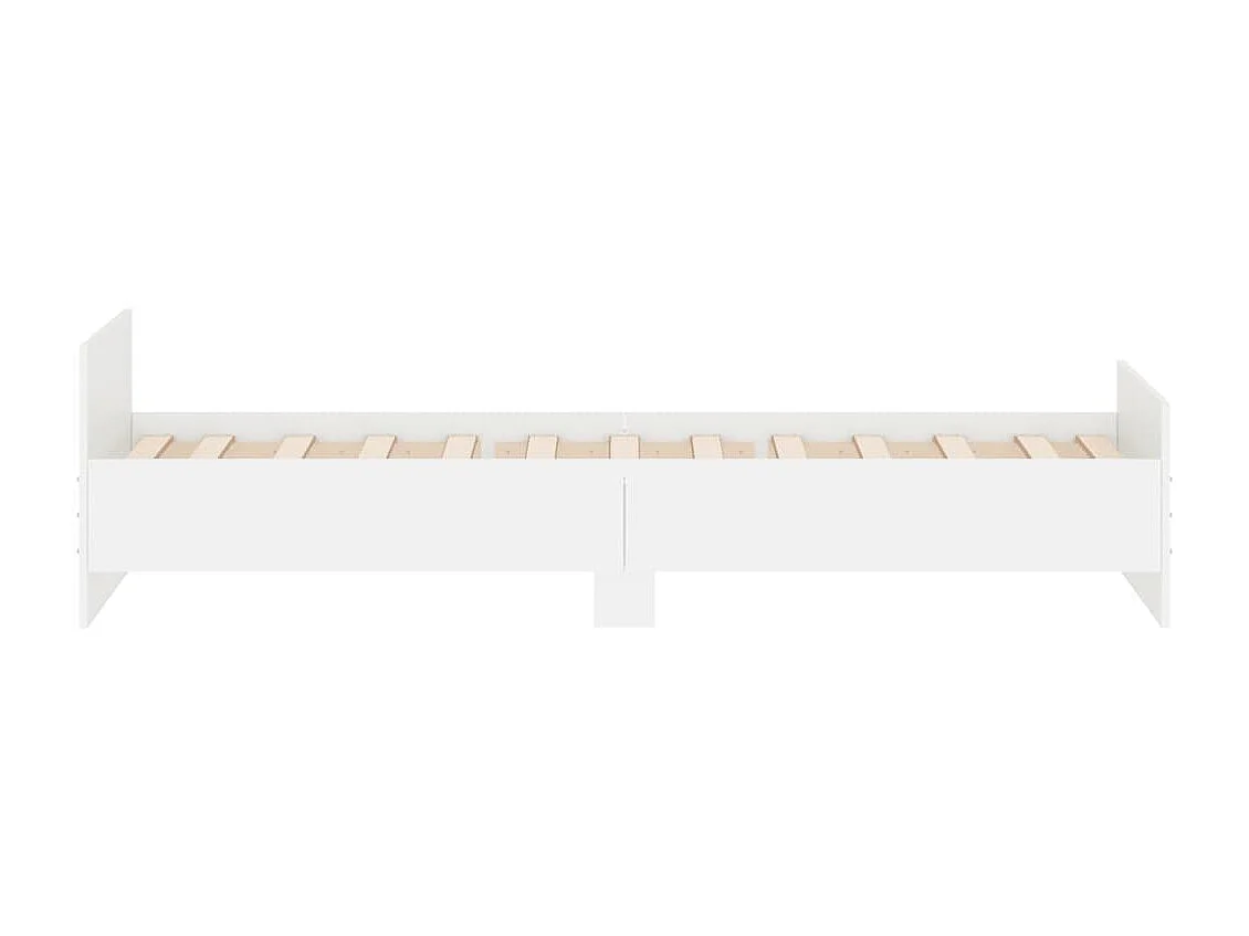Cama 90x190 cm madera contrachapada blanca ES44279