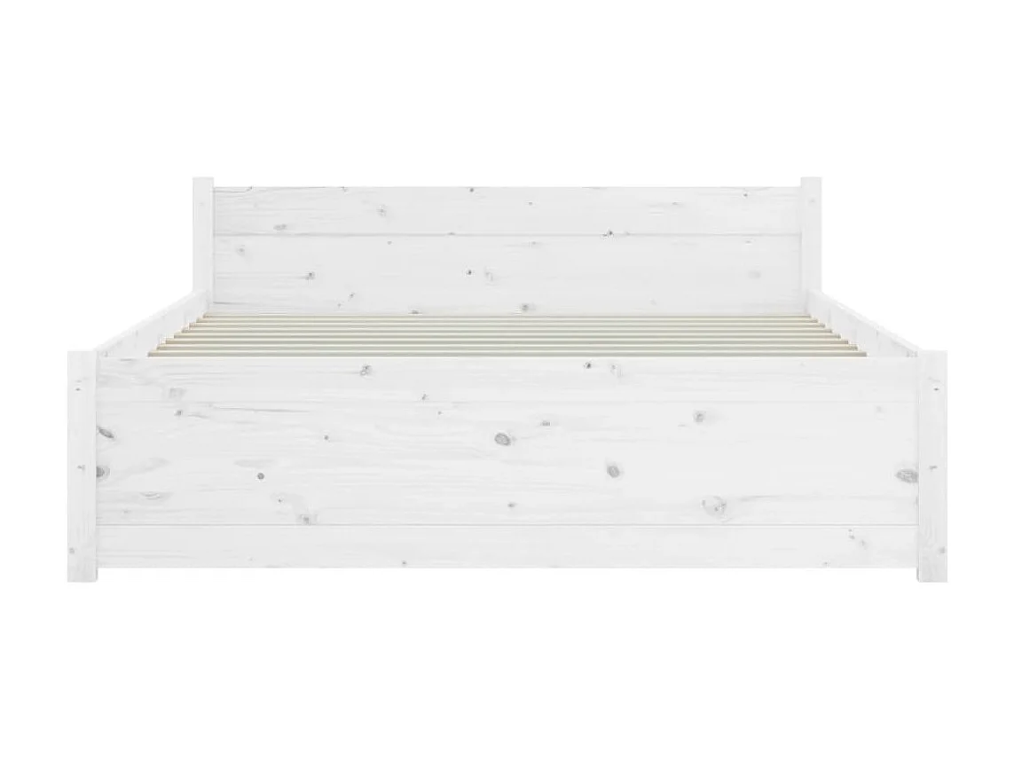 Lit-140x200 cm Blanc Bois massif EGGB68736