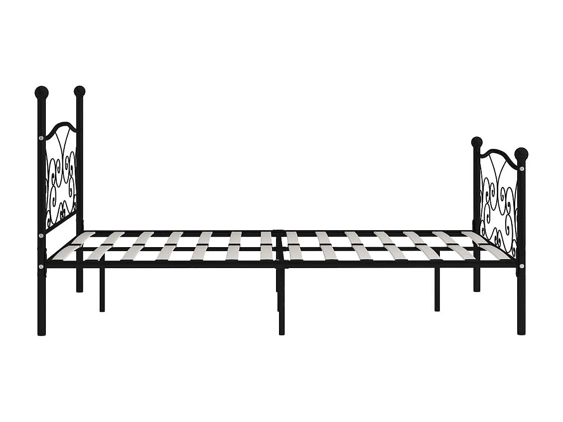 Cama 180x200 cm con somier metal negro ES44315