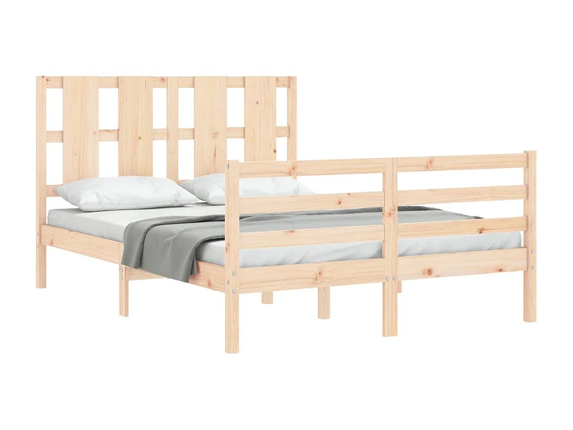 Lit-120x200 cm avec tête de lit bois massif EGGB80698