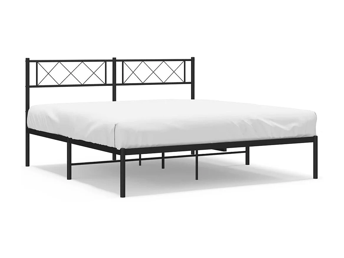 Cama com cabeceira 120x190 cm metal preto PT926731