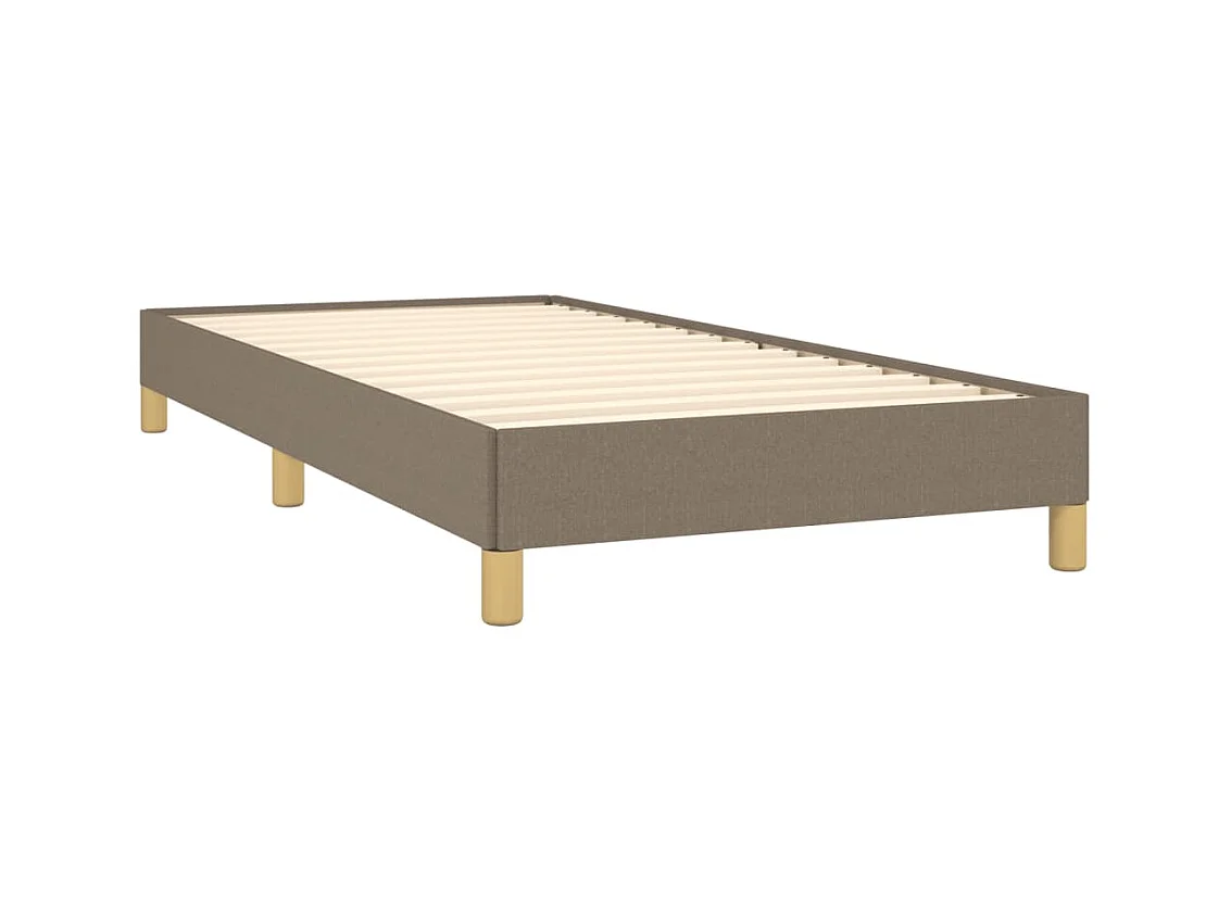 Cama 90x190 cm de tela gris taupe ES51306