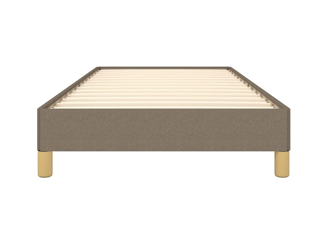 Cama 90x190 cm de tela gris taupe ES51306