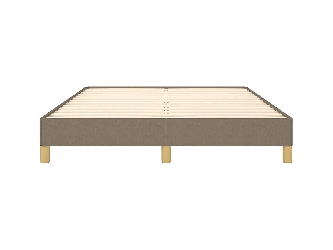 Cama 140x190 cm de tela gris taupe ES89881