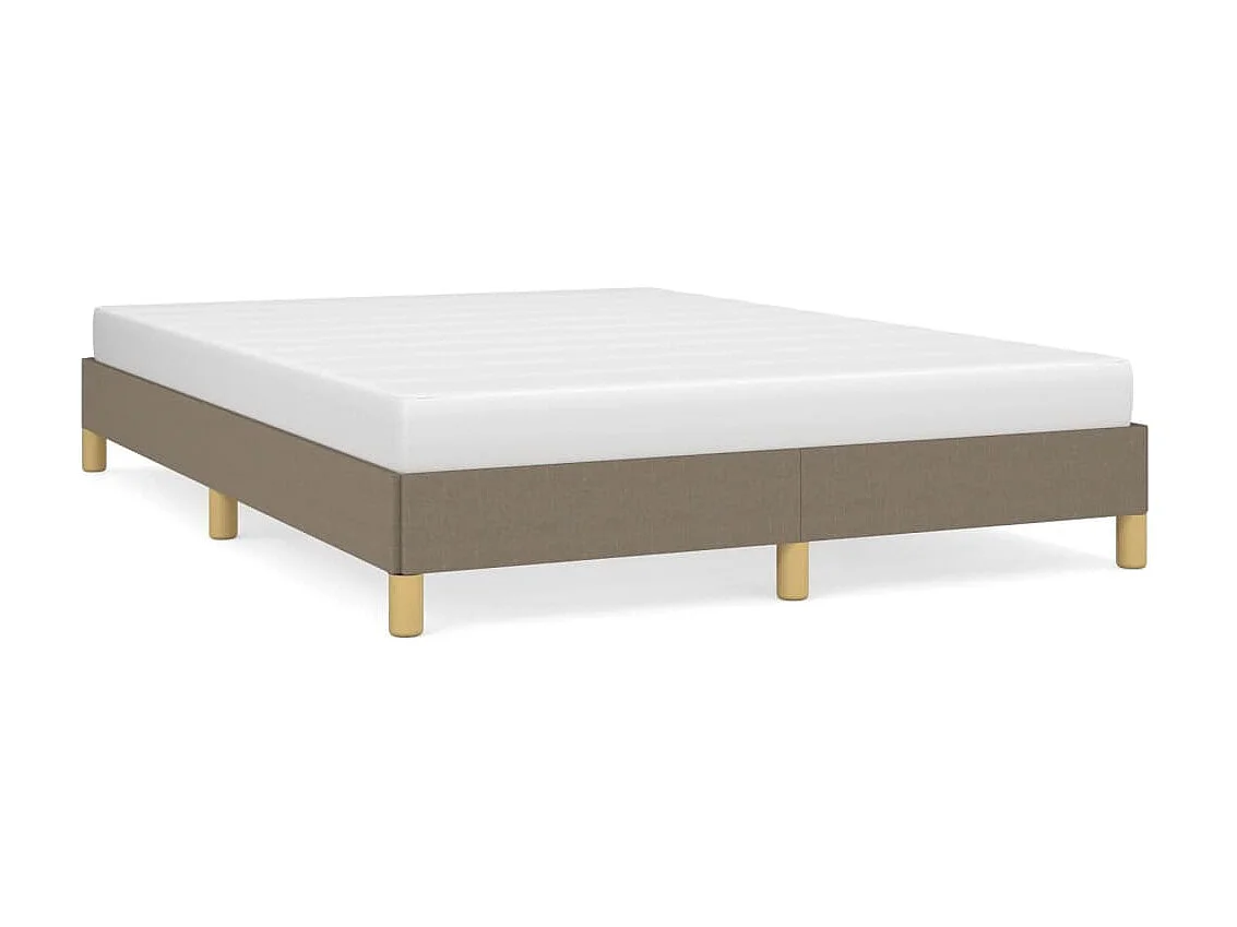 Cama 140x190 cm tecido cinza-acastanhado PT186375