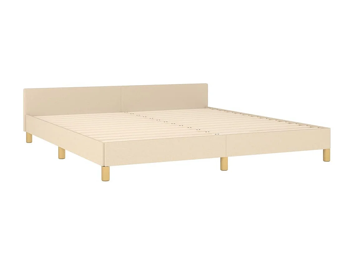 Cama - 160x200 cm em tecido cor creme PT706165
