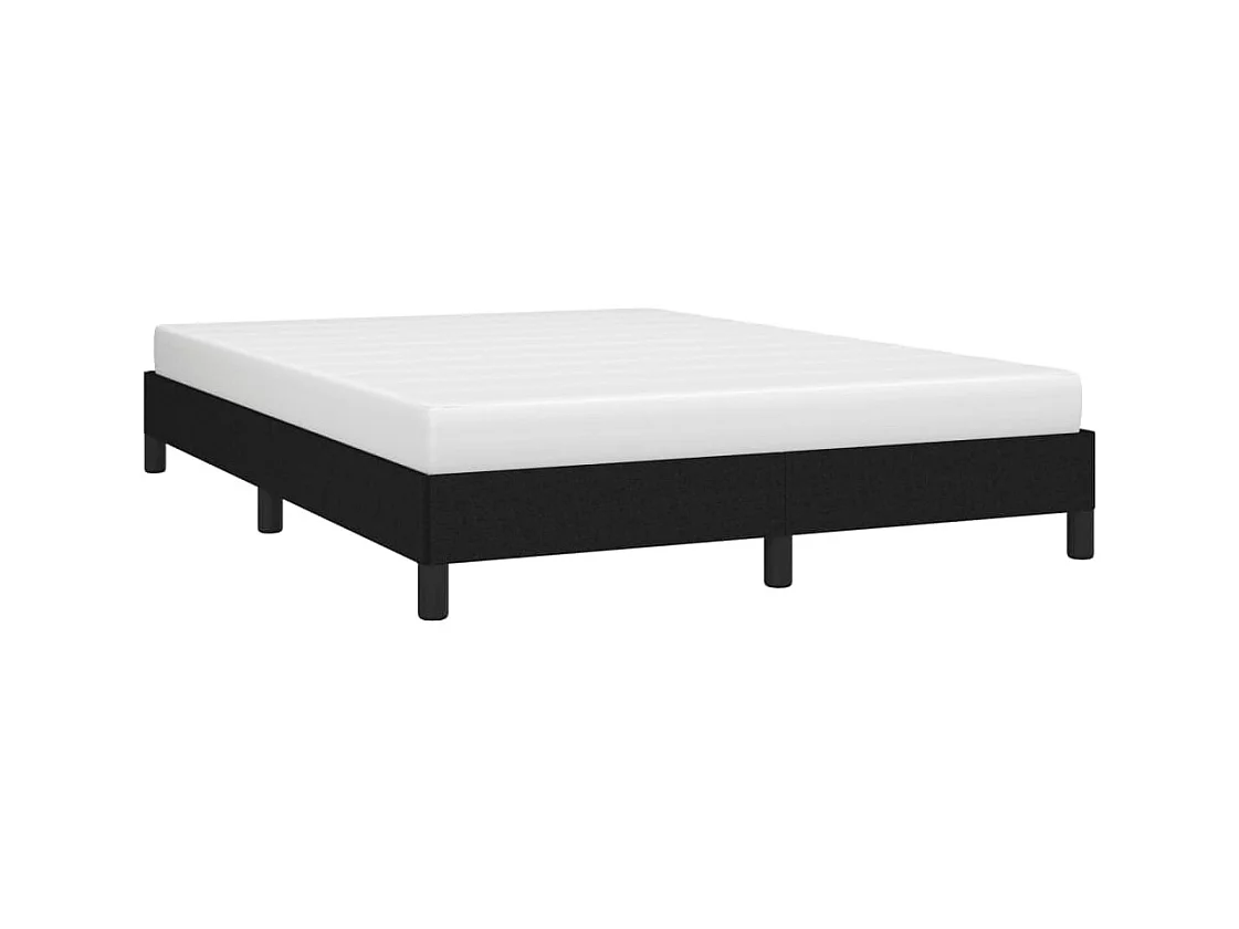 Cama 140x190 cm de tela negro ES16569