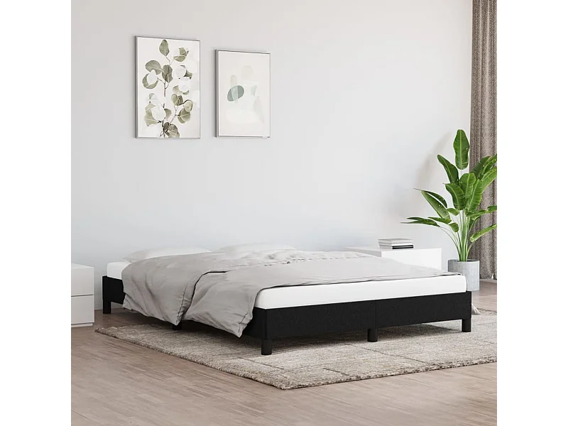 Bedframe stof zwart 140x190 cm NL71888