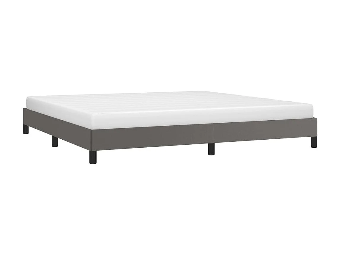 Lit-200x200 cm Gris Similicuir EGGB73391