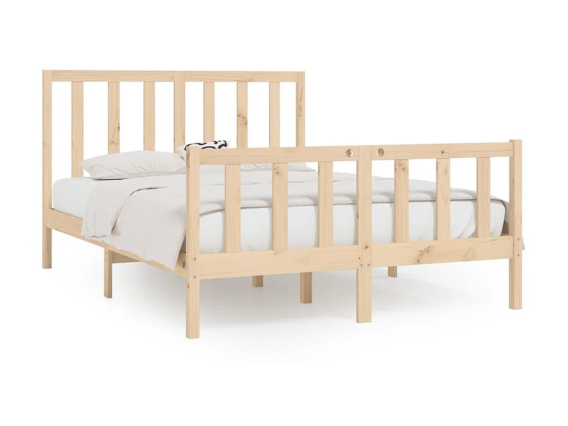 Lit-160x200 cm Bois massif EGGB30455