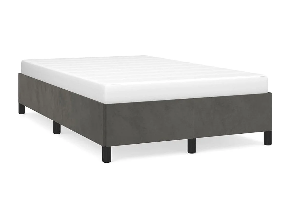 Cama 120x200 cm de terciopelo gris oscuro ES38086