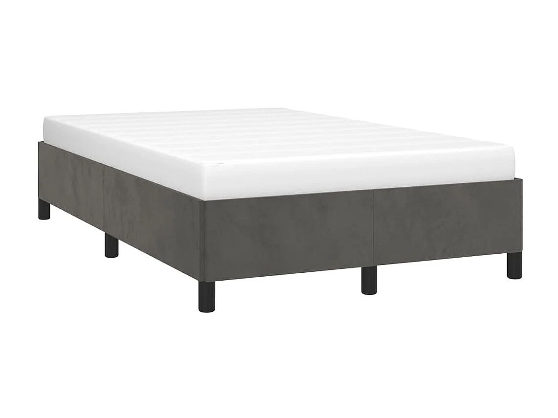 Cama 120x200 cm de terciopelo gris oscuro ES38086