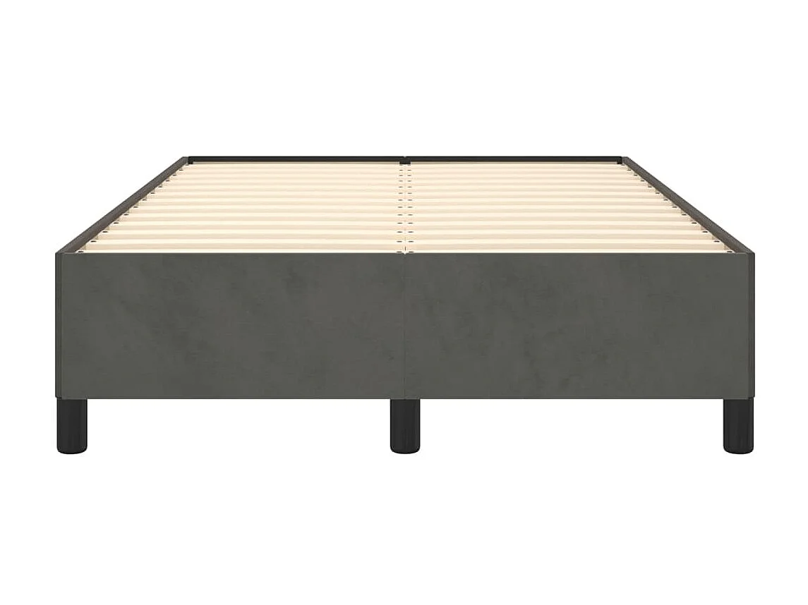 Cama 120x200 cm de terciopelo gris oscuro ES38086