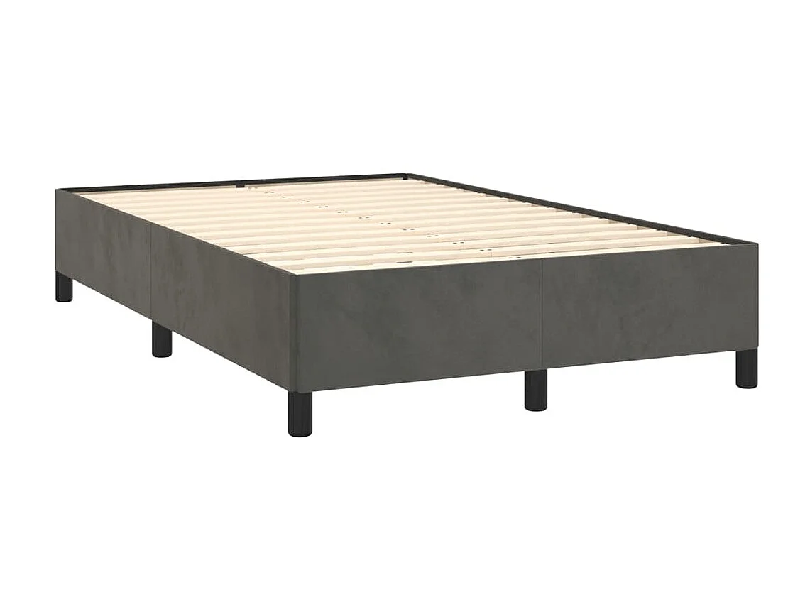 Lit-120x200 cm Gris foncé Velours EGGB53507