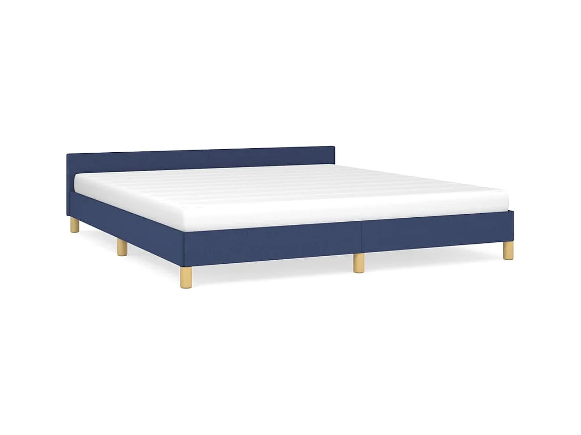 Cama 160x200 cm tecido azul PT853506