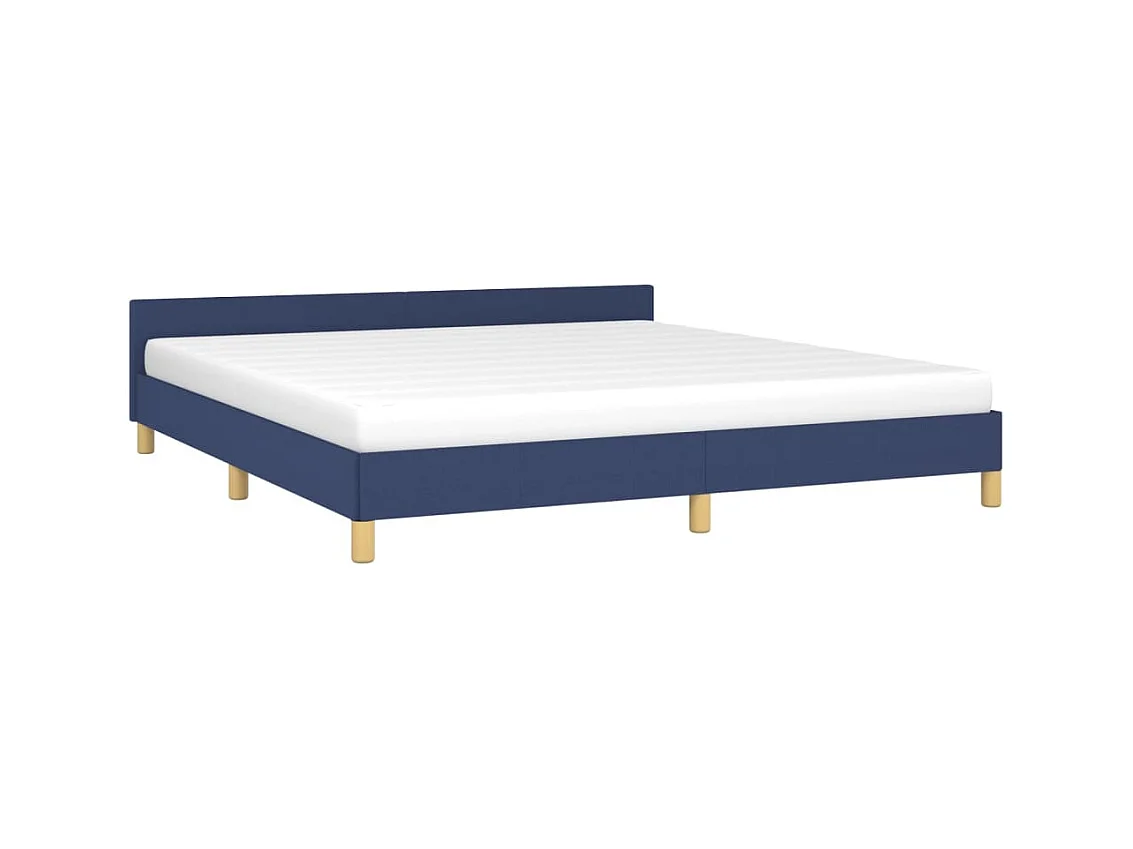 Cama 160x200 cm tecido azul PT853506