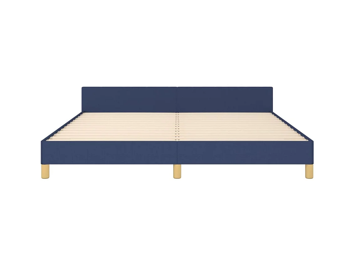 Cama 160x200 cm tecido azul PT853506