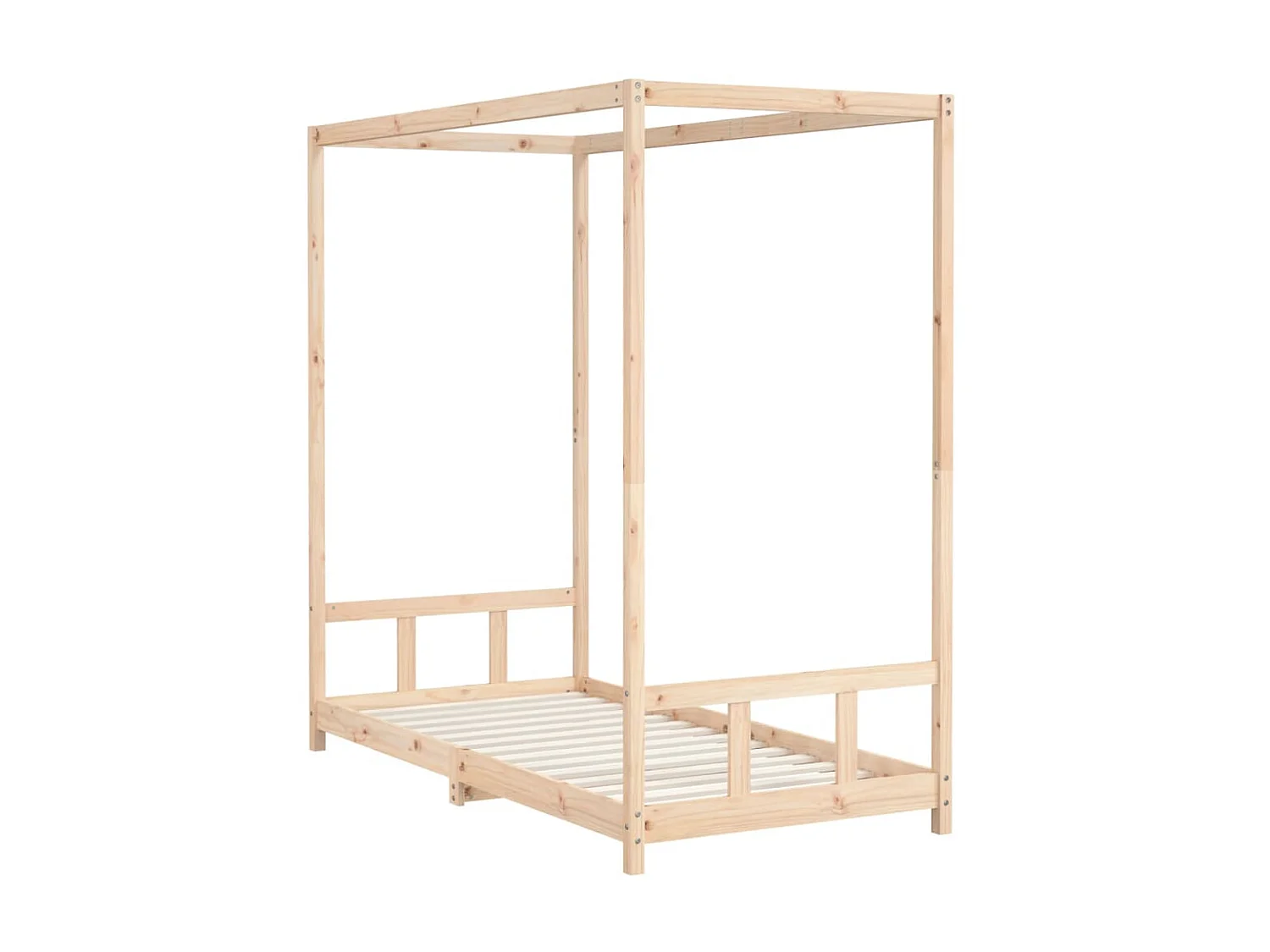 Lit-90x190 cm pour enfant Bois de pin massif EGGB97651