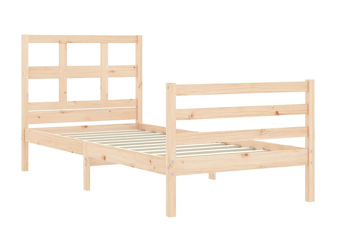 Bedframe met hoofdbord massief hout NL24420