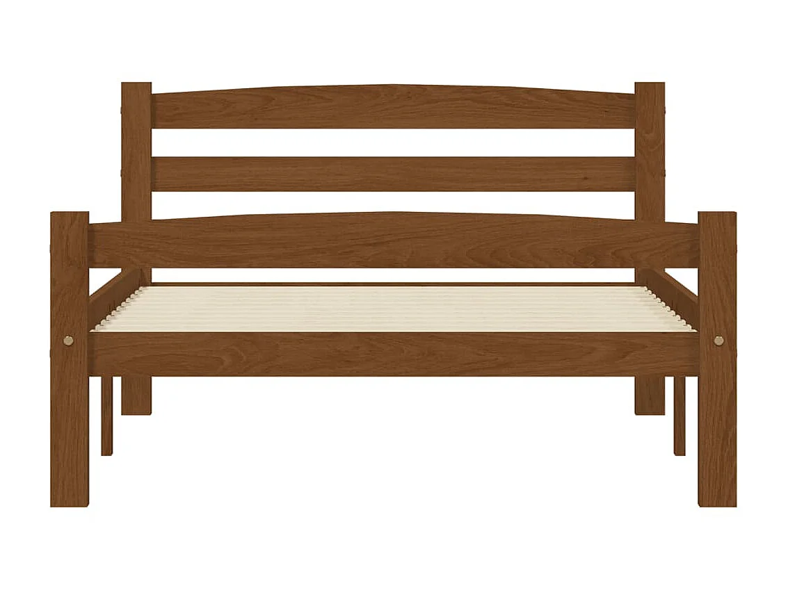 Cama 100x200 cm pinho maciço castanho mel PT507641
