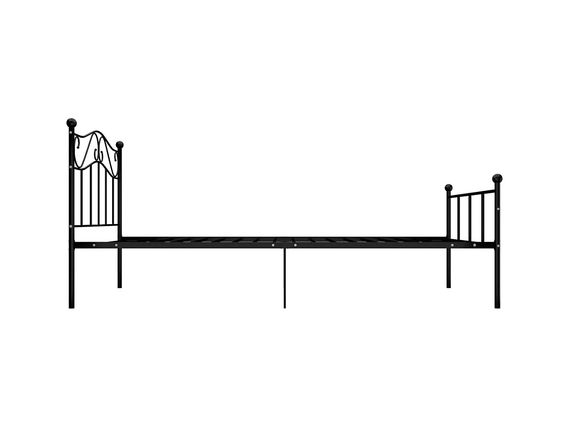 Lit-100x200 cm Noir Métal EGGB83999