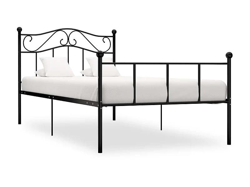 Lit-100x200 cm Noir Métal EGGB83999