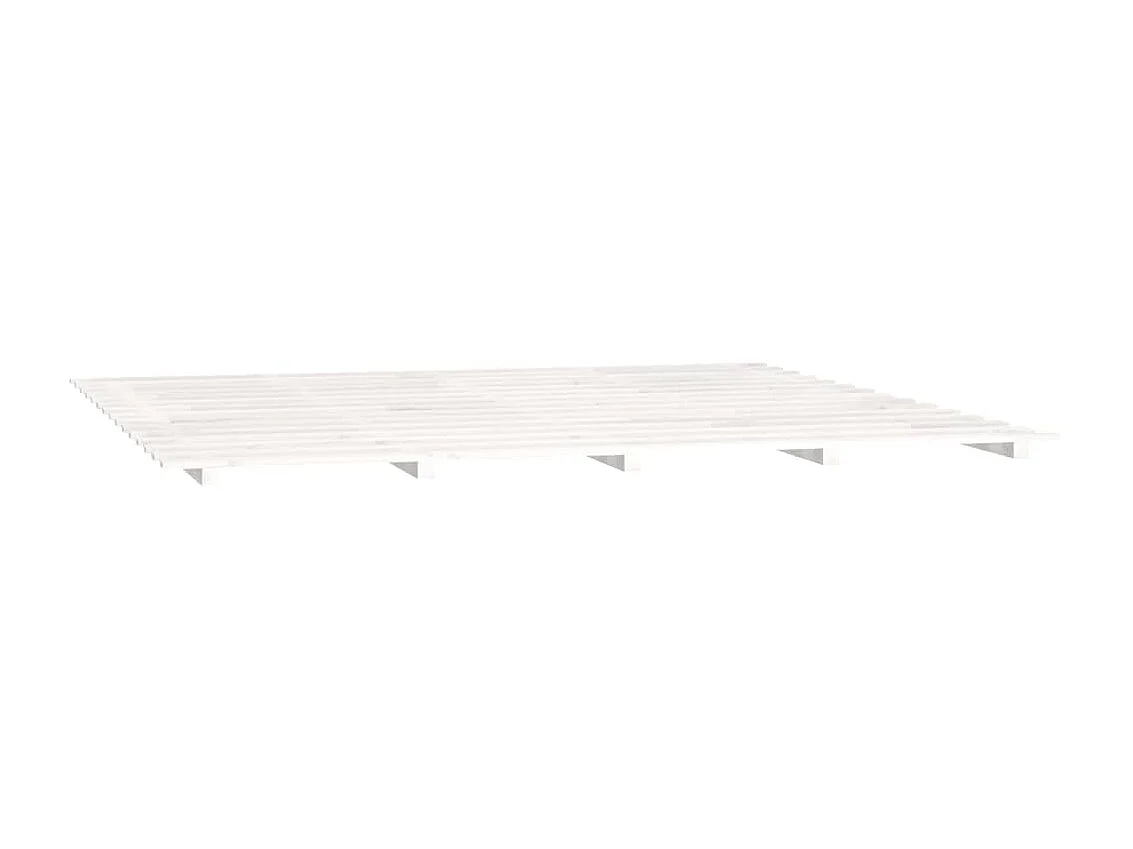 Lit-200x200 cm blanc bois de pin massif EGGB58794